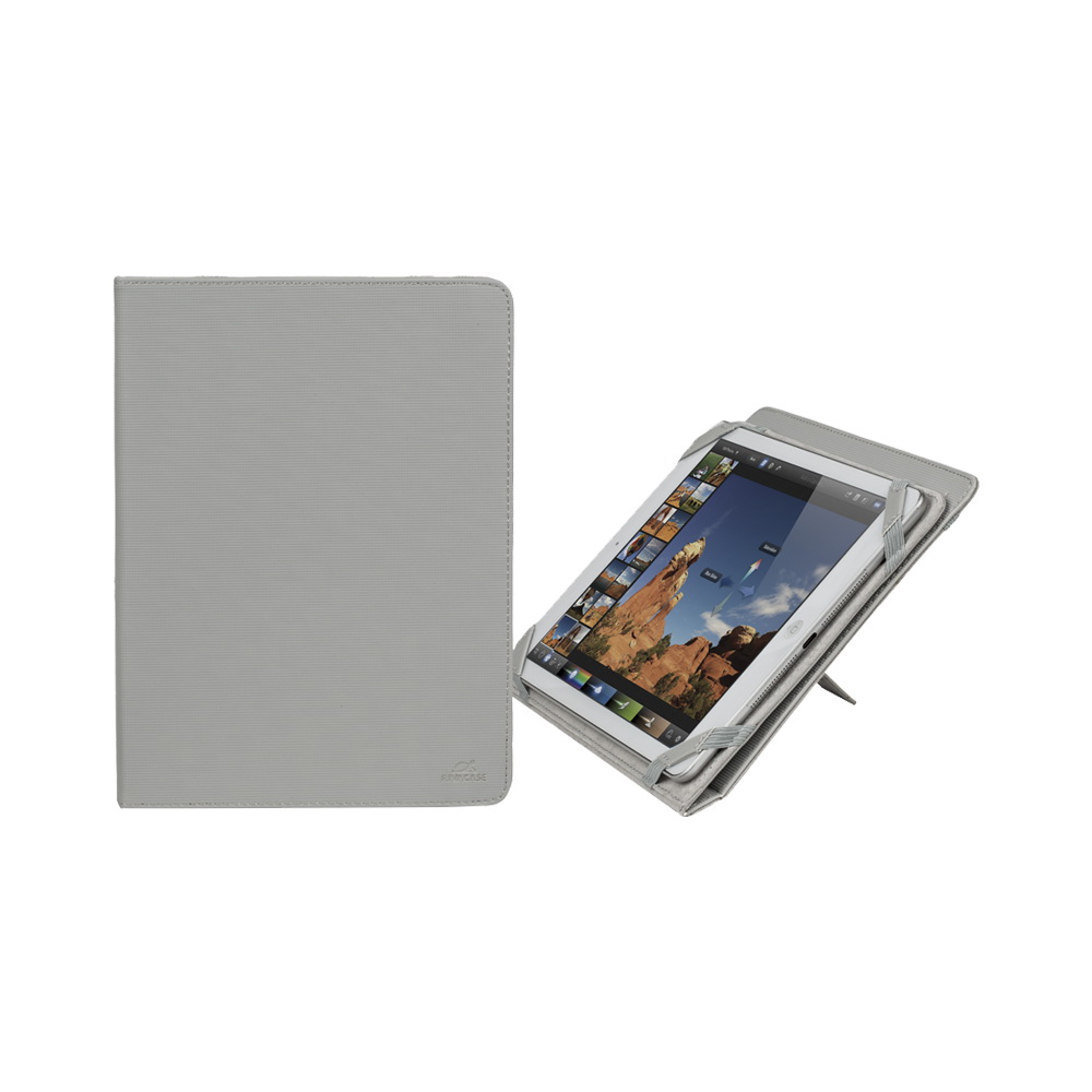 3207 light grey kick-stand tablet folio 10.1
