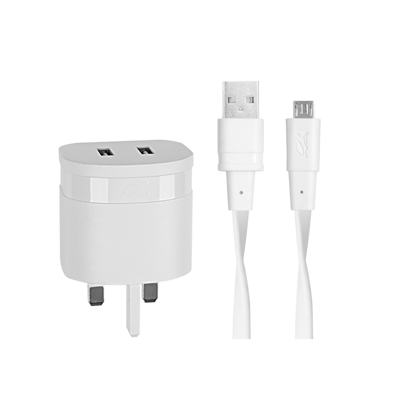VA4423 WD1 UK wall charger  (2 USB /3.4 A), with Micro USB cable