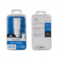 VA4223 WD1 EN car charger (2 USB /3.4 A), with Micro USB data cable